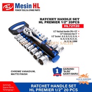 Ratchet Socket Wrench Set 72T Handle Set HL PREMIER 1/ 2′′ 20pcs (HL72T20) H&L Ratchet Wrench Set / 