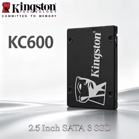 2.5" SATA3 Kingston KC600 SSD 1TB 2TB Up To 550MB/s Read Low Noise Shock Resistant Internal Hard Dis