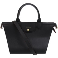 Longchamp Le Pliage Heritage 豹紋黑色皮革手提包 0515 [二手] Longchamp