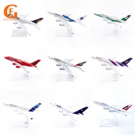 Airbus 380 Alloy Aircraft Model Malaysia British France Thailand Philippine Airlines A380 DieCast Me