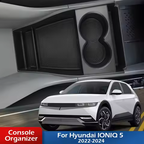 Center Console Organizer for Hyundai Ioniq 5 2022 - 2024 Center Console Storage Box Upper Lower Cons