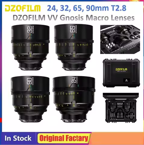 DZOFilm Gnosis Macro 32mm / 65mm / 90mm T2.8 Prime Camera Lens (LPL with PL & EF Mounts) Full Frame 