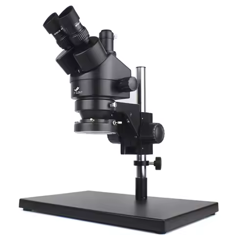 Simul Focal Industrial Trinocular Stereo Microscope Digital Magnification Continuous Zoom 7X - 45X F