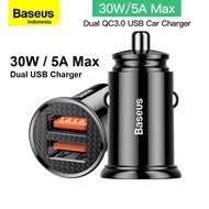 Baseus Car Charger 30W 5A Dual USB Fast Charging QC 3.0