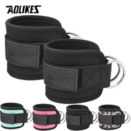 AOLIKES Adjustable Padded Ankle Wrist Cuffs Padded Straps D-Ring Glute Kickback for Cable Machine, I