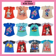Baju Budak Lelaki Perempuan Design Kartun Tshirt Budak Baju Murah Lengan Pendek