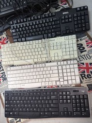 有線無線電腦鍵盤 ⌨️ 黑色 black DELL SK-8115  / off white 米白色 Finland K5890 wired full size keyboard //  無線 wir