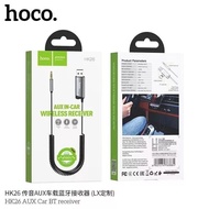 HOCO HK26 บลูทูธในรถยนต์ BT 5.0 แปลงจาก USB เป็น 3.5 มม. มีไมค์ในตัว รองรับการ์ด TF ใช้กับลำโพงได้ h