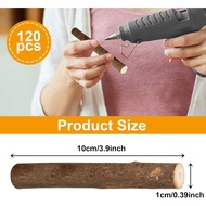 CertBuy 120 Pack Wood Log Sticks 10 CM / 4 Inch 0.8-1.2 CM in Diameter Twigs for Crafts Craft Twigs 