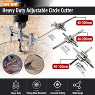 MYDIYHOMEDEPOT - TISCO HEAVY DUTY ADJUSTABLE CIRCLE CUTTER 40-120/200/300MM HOLE SAW CUTTER FOR META