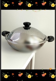 牛頭牌  Buffalo  五層 32cm 不銹鋼鑊 送 23cm 蒸架 Buffalo 32cm  five-layer stainless steel wok comes with steam r