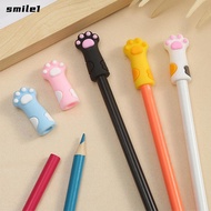 SMILE Cat Claw Pencil Cap, Silica Gel Student Supplies Pencil Protective Cover, Cute Soft Pen Cap