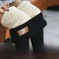 Thickened 1000g Lamb Velvet High Waist Integrated Fleece Lined Autumn Winter plus Size Warm Cotton P