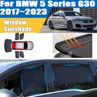 For BMW 5 Series G30 Accessories 2017~2023 Windshield Visor Heat Insulation Mesh Sunshade UV Protect
