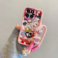 Ốp lưng Honor X6c cho Honor X6c [dây buộc + bốn góc vỏ mềm silicon chống sốc hoạt hình dễ thương vỏ 