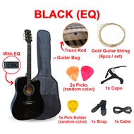 GROOV (G-41CEQ) 41 Inch EQ Pickup Acoustic Guitar Basswood Top Side & Back Cutaway | Gitar Akustik
