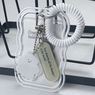 Photocard Holder Kpop ID Card Case Holder Tempat Kartu Gantungan Kunci Name Tag Keychain Lucu 3" inc