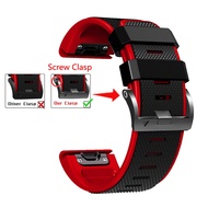22mm 26mm Quick Fit Strap Double Color Silicone Watchband For Garmin Fenix 2 3 3hr 5X 5 Plus 6X 6 7X 7 Pro Solar Forerunner 965 955 945 935