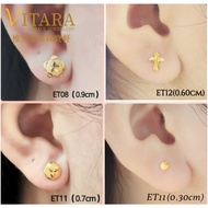 New Arrival 916金发饰/耳环| 916 金色耳环 ET01+ 2b7 776