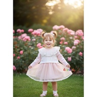 2IN1 DRESS IMPORTED TUTU VEST DU55B 6-24 MONTHS BABY DRESS WITH COLLAR CUTE BABY DRESS FOR GIRLS