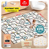 SPEEDS SNI M Playmate Folding Carpet Playmat 8-10mm Baby Carpet 180x200cm Foldable XPE Foam Mattress