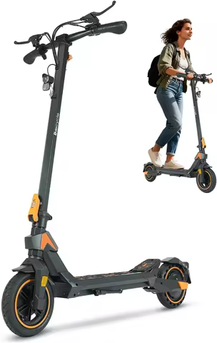Foldable Electric Scooter for Adults with 500W Motor, Up to 21MPH Speed & 23-Mile Long Range, 36V Ba