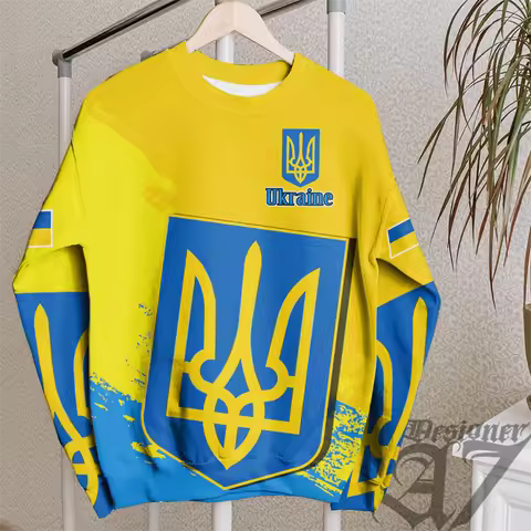 Ukraine Flag 3d Printed Sweatshirts Autumn Long Sleeve Pullovres Women Kids Sports Clothing Love And