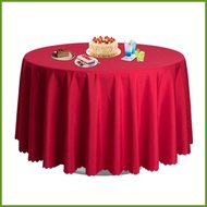 Table Cloth Round Cover 63-Inch Solid Color Table Covers Kitchen Dining Accessories Stain Resistant 