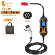 Feyree EVSE Wallbox 7.6KW Type2 EV Charger ลั๊ก APP EVสำหรับรถยนต์ไฟฟ้าสาย Type2แท่นชาร์จ32A ควบคุมก