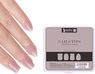 Beautilux Pack of 120 Soft Press On Nails Full Cover Nail Tips, 14 Sizes Soak Off Nail Tips for Home