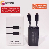 Charger Cable Samsung 5A Type C to Type C Original Note 10 S20 Cable Data Handphone Hp Tablet PD QC 5A