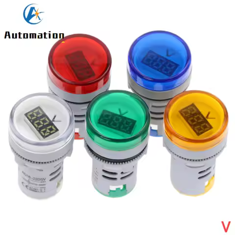 22MM AD16 AD16-22DSV Type AC 60-500V Mini Voltage Meter LED Digital Display AC Voltmeter Indicator L