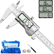 Digital Caliper Measuring Tool, Stainless Steel Vernier Caliper Digital Micrometer With Large LCD Sc