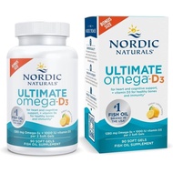 Nordic Naturals Ultimate Omega-D3,1280mg + 1000IU D3, Lemon - 90 Count