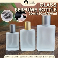 [SG] Glass Spray Bottle Perfume Bottle Refillable 30/50/100ml Perfume Atomizer Travel Empty Bottle P