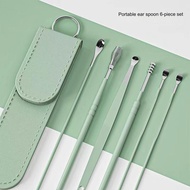 6Pcs Ear Wax Pickers Earpick Wax Remover Stainless Steel Piercing Kit Earwax Curette Spoon Care Spir