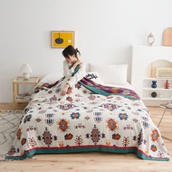 LZD New Pure Cotton Gauze Air Conditioner Cover Blanket Super Soft Towel Quilt Bed Cover Bedspread S