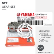 GEAR SET 5tp JUPITER Z/ JUPITER BURHAN/ GEAR/ GEAR/ GER/ GEARSET/ 1 SET FRONT AND REAR GEAR PACKAGE 