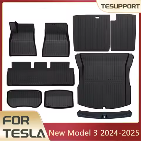For Tesla Model 3 Highland 2025 Accessories Floor Mats Cargo Liner Waterproof Anti-slip Trunk Mat TP