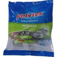 1 lusin POLYTEX Sabut Stainless Regular Cuci Piring Kawat anti karat