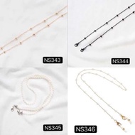Lanyard Necklace Chain Pearl Eyeglasses Neck Hanging Rope Face Shield Strap with Two Hooks