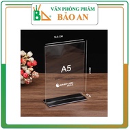 A5 Transparent Desktop Mica Menu Board A5 Size Mica Menu for Documents in Office Menu