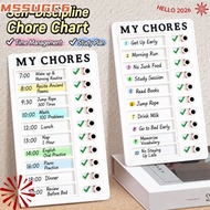 MSSUGC6 Chore Chart, Plastic Reusable To Do List Board, Durable Erasable Sliding Type Habit Tracker 