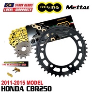 HONDA CBR250 Full Set Regina Chain 520 Metal Sprocket Kit Black Rear Sprocket Sets