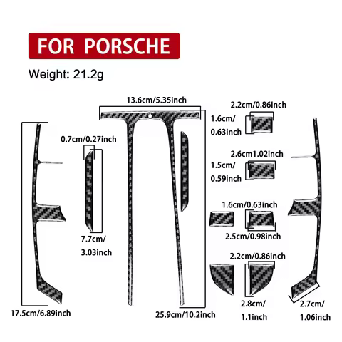 For Porsche Cayenne 9YA 9YB E3 2018-2023 Real Carbon Fiber Stickers Roof-mounted reading light panel