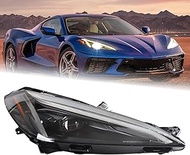 10 Pin RH Full LED Headlight Assembly Fit for 2020 2021 2022 2023 2024 2025 Chevy Corvette C8 Headla