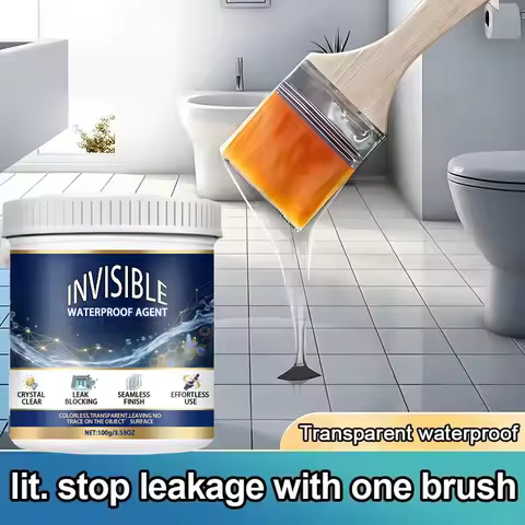 Transparent Invisible Waterproof Sealant, Leak Repair Coating For Roofs Tiles Wood Concrete Outdoor 