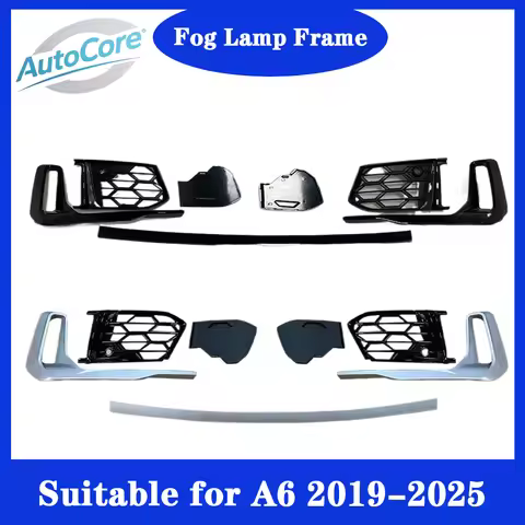 Suitable for Audi A6 modified S6 fog lamp frame A6L C8 S6 fog lamp shade frame set 2019-2025