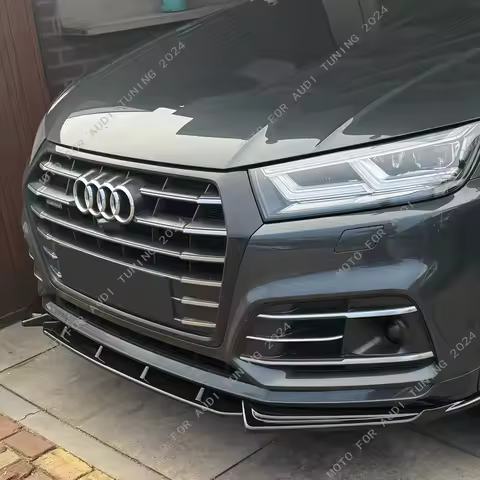 Front Bumper Splitter Chin Diffuser Lip Protection Spoiler Under BodyKit For AUDI Q5 FY SQ5 Sline TF