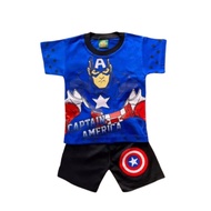 MERAH Captain America short suit/ Captain America short suit red Captain America shirt